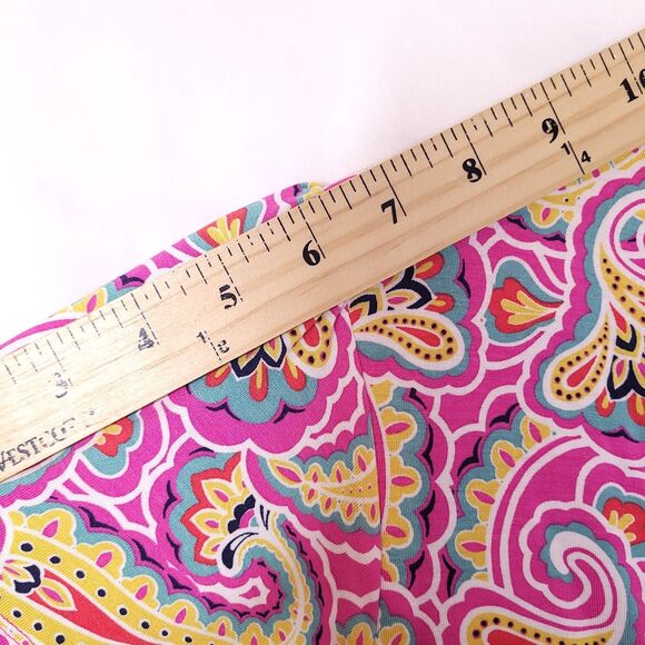 Boden Dress 6P Paisely Pink, Yellow Faux Wrap Evangeline Waist Tie AOP - Picture 9 of 12